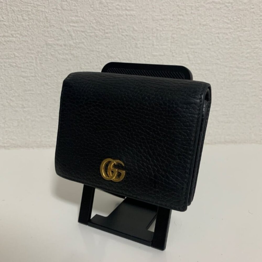 GUCCI GG Marmont Compact Wallet, Black